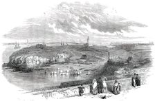 Tynemouth, Northumberland - the Harbour, from the Priory, 1850. Creator: Unknown