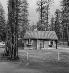 Type house in model lumber company town for millworkers, Gilchrist, Oregon, 1939. Creator: Dorothea Lange