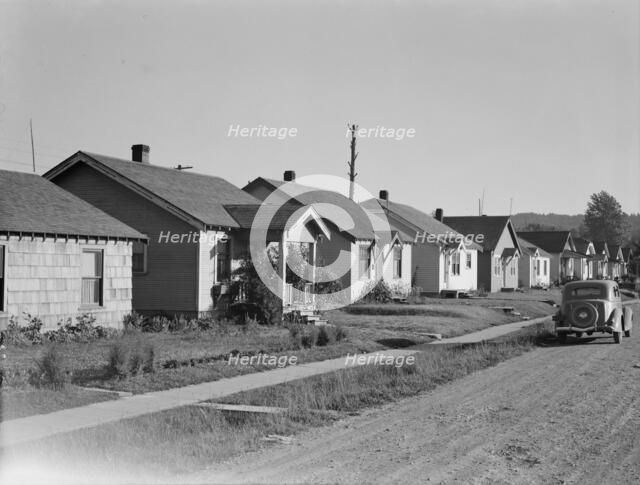Type of home built by private interests for mill people, Longview, Cowlitz County, Washington, 1939. Creator: Dorothea Lange.