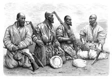 Types and costumes from Chinese Turkestan, c1890. Artist: A Bertrand