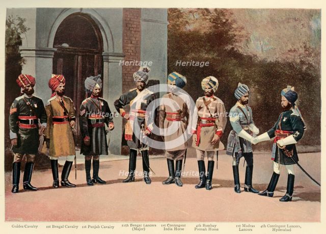 'Types of Indian Cavalry', 1901. Creator: Gregory & Co.