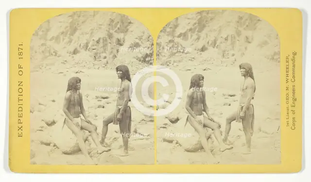 Types of Mojave Indians. This tribe inhabits the region of the lower Colorado, or western..., 1871. Creator: Tim O'Sullivan.