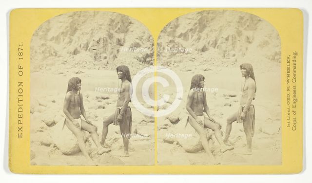 Types of Mojave Indians. This tribe inhabits the region of the lower Colorado, or western..., 1871. Creator: Tim O'Sullivan.