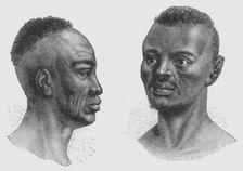 Types of Nyam-Nyam; Dr. G. Schweinfurth's recent expedition to the Nyam-Nyam district..., 1875. Creator: W. F Kirby