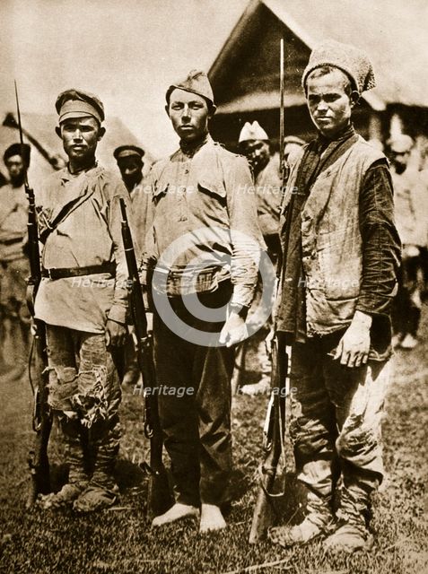 Types of revolutionary soldiers in the Russian army, c1917-c1918. Creator: Unknown.