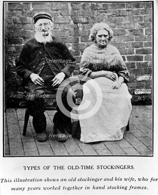 'Types of the Old-Time Stockingers', c1890s(?). Creator: Unknown.