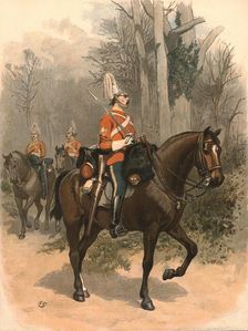 'Types of the British Army and Navy; The 6th (Inniskilling) Dragoons 1890. Creator: Charles Green