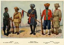 Types of the Indian Army 1919. Creator: Richard Simkin
