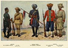 Types of the Indian Army 1919. Creator: Richard Simkin