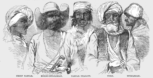 'Types of the Races on the Turkish Bank of the Danube; Daunbian Principalities 1854', 1854. Creator: Unknown.