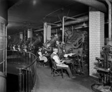 Typesetters, The Morning Post, London, 1920. Artist: Bedford Lemere and Company