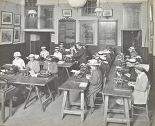 Typewriting class for women, Blackheath Road Evening Institute, London, 1914