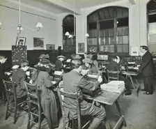 Typewriting class, Hammersmith Commercial Institute, London, 1913
