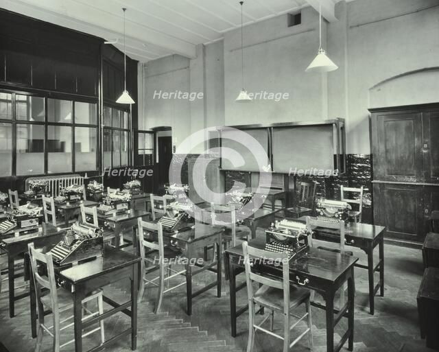 Typewriting room, Balham and Tooting Commercial Institute, London, 1931.  Artist: Unknown.