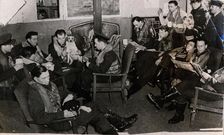 Typhoon pilots in their disperal hut, 12th April 1943
