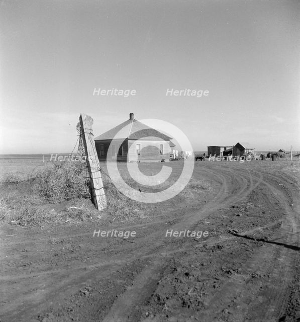 Typical farm in the Mills area, New Mexico, 1935. Creator: Dorothea Lange.