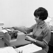 Typist, 1967. Creator: Michael Walters