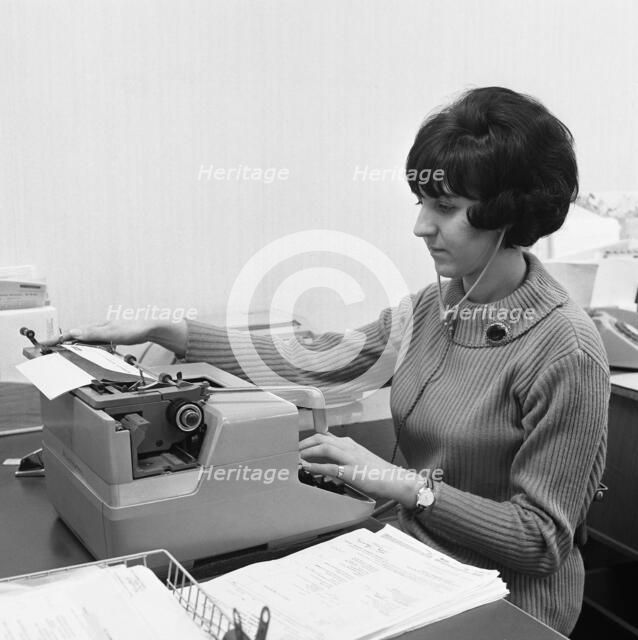 Typist, 1967. Artist: Michael Walters