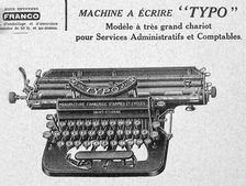 Typo typewriter advertisement, 20th century