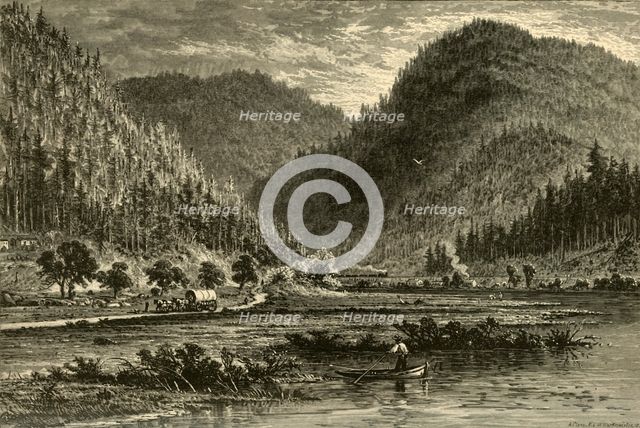 'Tyrone Gap, View from the Bridge', 1874.  Creator: Adolf Closs.