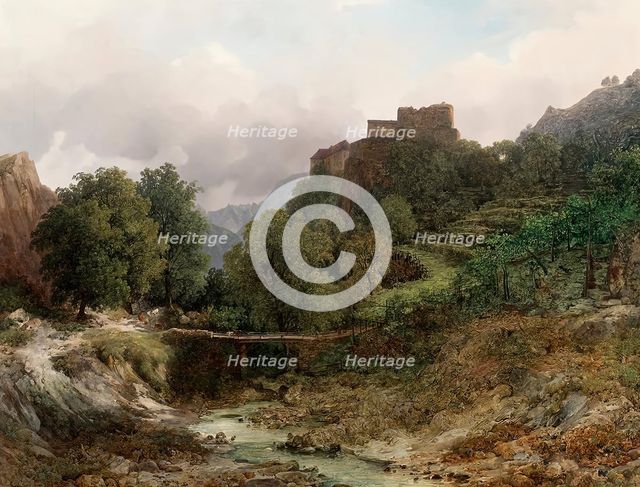 Tyrol Castle near Merano, c1843. Creator: Thomas Ender.