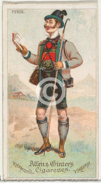 Tyrol, from World's Dudes series (N31) for Allen & Ginter Cigarettes, 1888. Creator: Allen & Ginter.