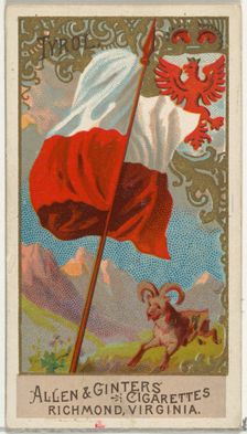 Tyrol, from Flags of All Nations, Series 2 (N10) for Allen & Ginter Cigarettes Brands, 1890. Creator: Allen & Ginter