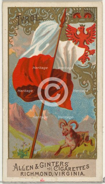 Tyrol, from Flags of All Nations, Series 2 (N10) for Allen & Ginter Cigarettes Brands, 1890. Creator: Allen & Ginter.