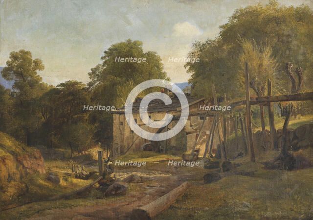 Tyrolean Landscape. Study,  c.1836. Creator: Louis Gurlitt.