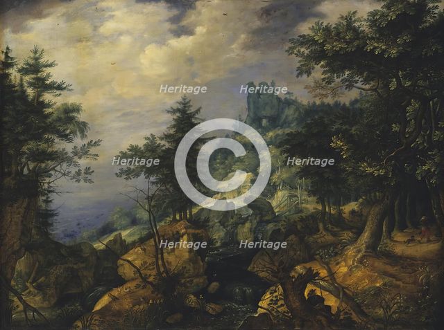 Tyrolean Landscape (The Flight into Egypt), 1606. Creator: Roelandt Savery.