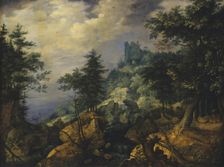 Tyrolean Landscape (The Flight into Egypt), 1606. Creator: Roelandt Savery