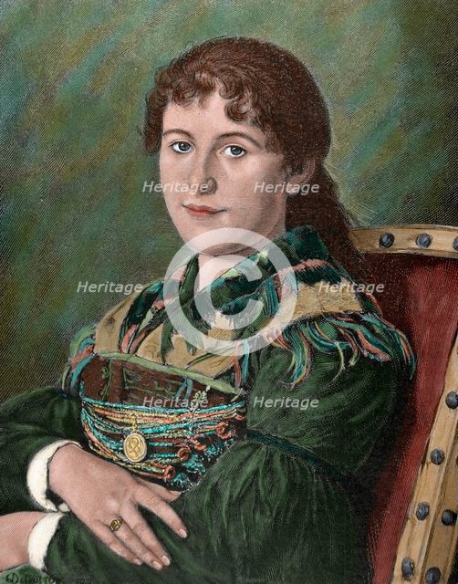 Tyrolean young girl, 1885. Creator: Richard Brend'amour.