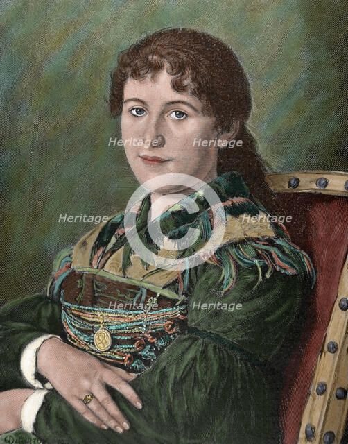 Tyrolean young girl, 1885. Creator: Richard Brend'amour.