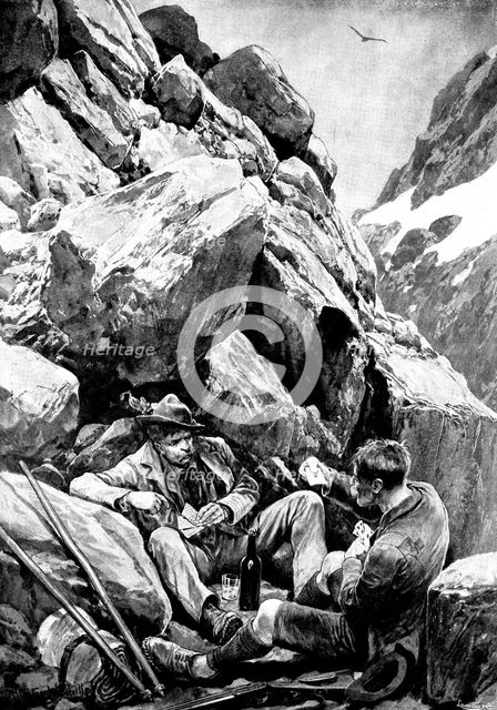 Tyrolese Poachers in Hiding, 1895. Creator: Lascelles.