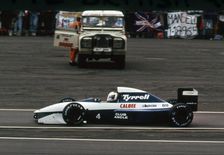 Tyrrell Ilmor 020-B , Andrea De Cesaris 1992 British Grand Prix. Creator: Unknown