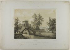 Tzarskoé-sélo Palace, View of the Chinese Bridge, c. 1820. Creator: C. Schultz
