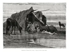 Tziganes camping in the Puszta, 1886