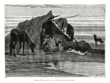 Tziganes camping in the Puszta, 1886