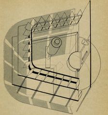 U-Theatre. From The stage at the Bauhaus (Die Bühne im Bauhaus), 1925. Creator: Molnar, Farkas (1897-1945)