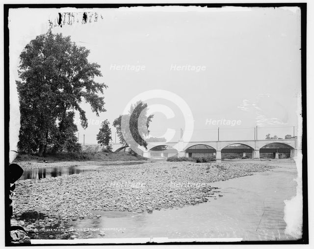 U. & M. V. Railway bridge, Herkimer, N.Y., between 1901 and 1906. Creator: Unknown.