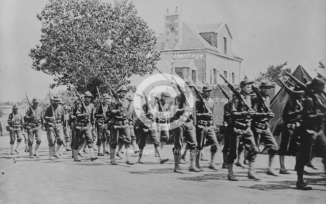 U.S. marines in France, 6 June 1918. Creator: Bain News Service.