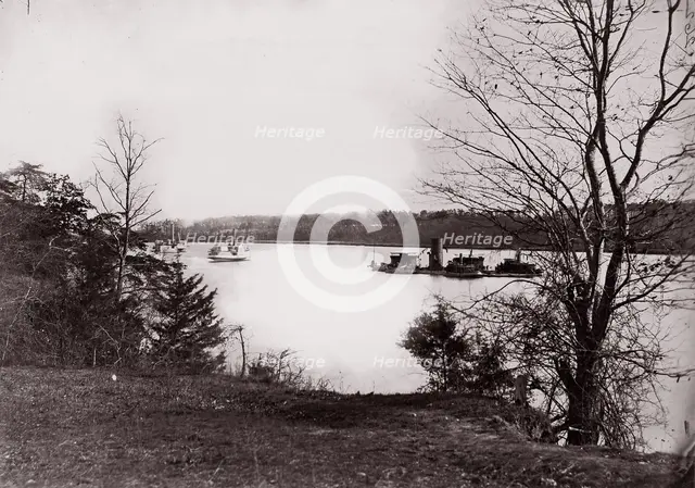U.S. Monitor Onondaga, James River, 1861-65. Creator: Unknown.