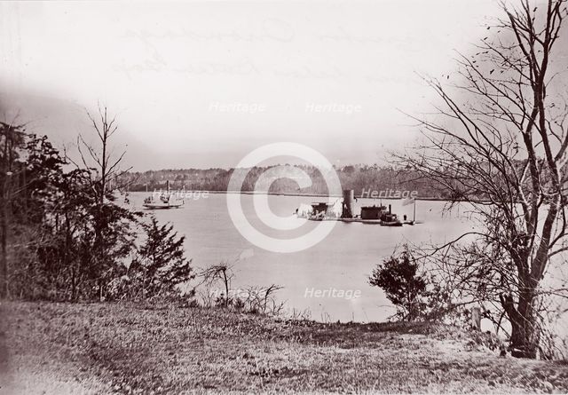 U.S. Monitor Onondaga, James River, 1861-65. Creator: Unknown.