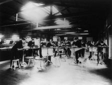 U.S. Naval Academy, Annapolis: mechanical drawing, (1902?). Creator: Frances Benjamin Johnston