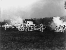 U.S. Naval Academy, Annapolis: artillery drill, (1902?). Creator: Frances Benjamin Johnston