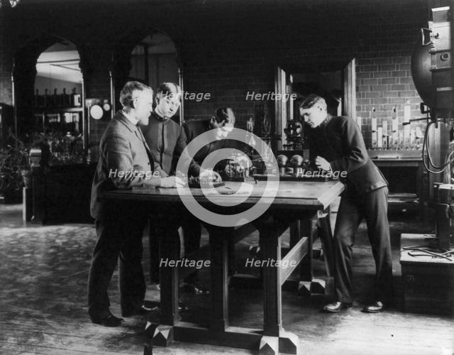 U.S. Naval Academy, Annapolis: experiments in wireless telegraphy, (1902?). Creator: Frances Benjamin Johnston.