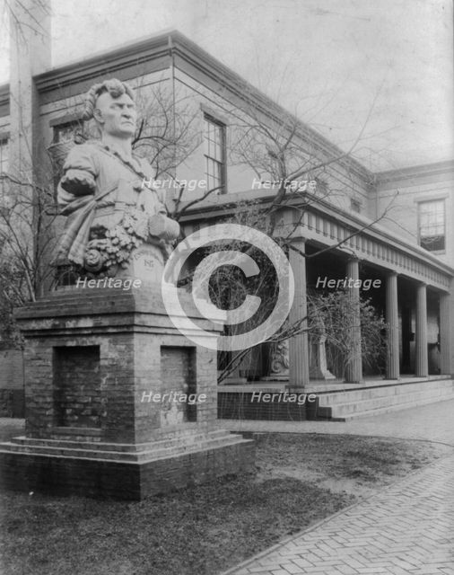 U.S. Naval Academy, Annapolis - Tecumseh statue, (1902?). Creator: Frances Benjamin Johnston.