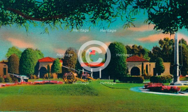 'U.S. Naval Training Station, Administration Building. San Diego, California', c1941. Artist: Unknown.