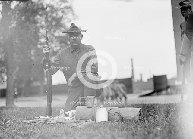 U.S. Army Inspection, New Equipment, 1910. Creator: Harris & Ewing.