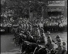 U.S Army Troops Riding On Horses, 1932. Creator: British Pathe Ltd